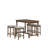 Rustic Gray 54" x 32" x 36" Bar Table with Built-In Storage Drawers-345809335