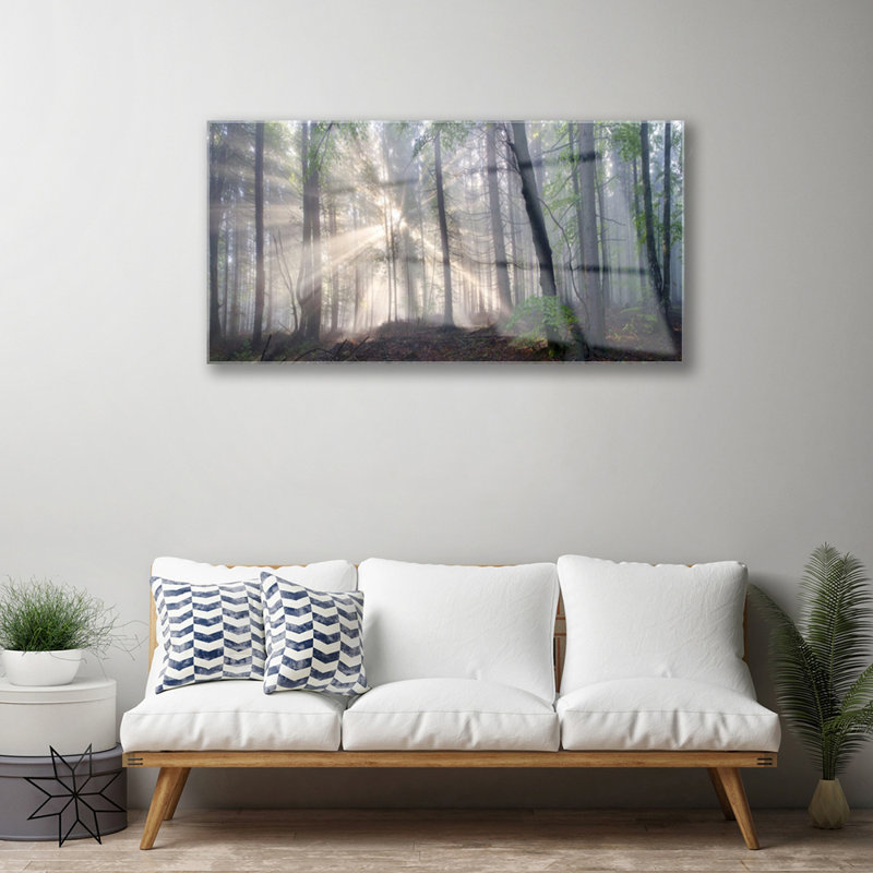 Nature Forest 1 Piece Wall Art on Glass