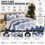Bliss Complete Bedding Set Wave Silver Duvet Cover Fitted Sheet With Matching Pillow Case-119317714