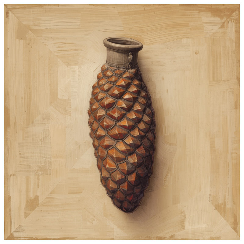 Tapis de bain géométrique Pinecone, L 24 po x L 17 po