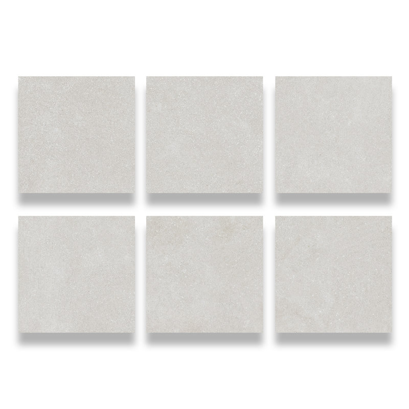 Spanish Ciottoli  24" x 24" Matte Stone Look Porcelain Floor and Wall Tile (4 PCS, 15.28 Sq. Ft./Case), White