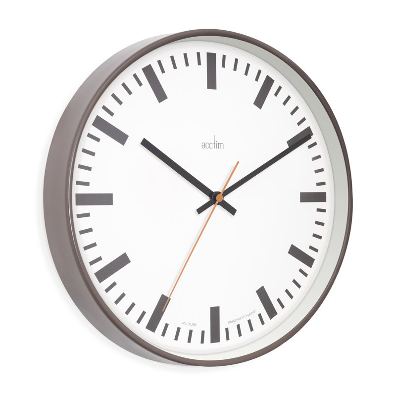 Acctim Victor 30cm Bright Station Wall Clock Jam, Black