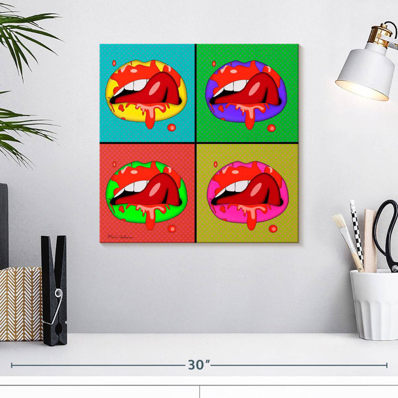 Lips II, 16" H x 16" W