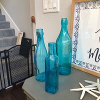 Andover Mills™ Gutirrez 6 Piece Blue Decorative Glass Bottles Set