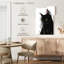 Simple chat noir sur toile-988107592