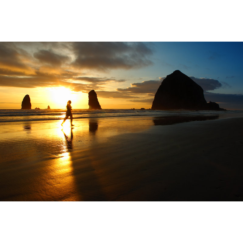 Woman Jogging by Lance_H - Wrapped Canvas Print, 30cm H x 46cm W