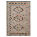 Rectangle Presli Oriental Machine Woven Polyester Area Rug in Ivory/Terracotta