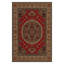 Tapis rouge / brun en chenille de coton à imprimé oriental Guria-1606169883