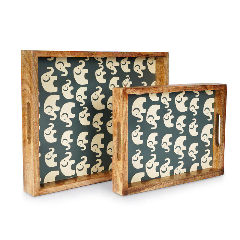 Gaenside Wood Tray - Set of 2