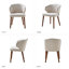 Chaise d'appoint à oreilles rembourrée avec pieds en bois massif Kanalu -105324212-98582709