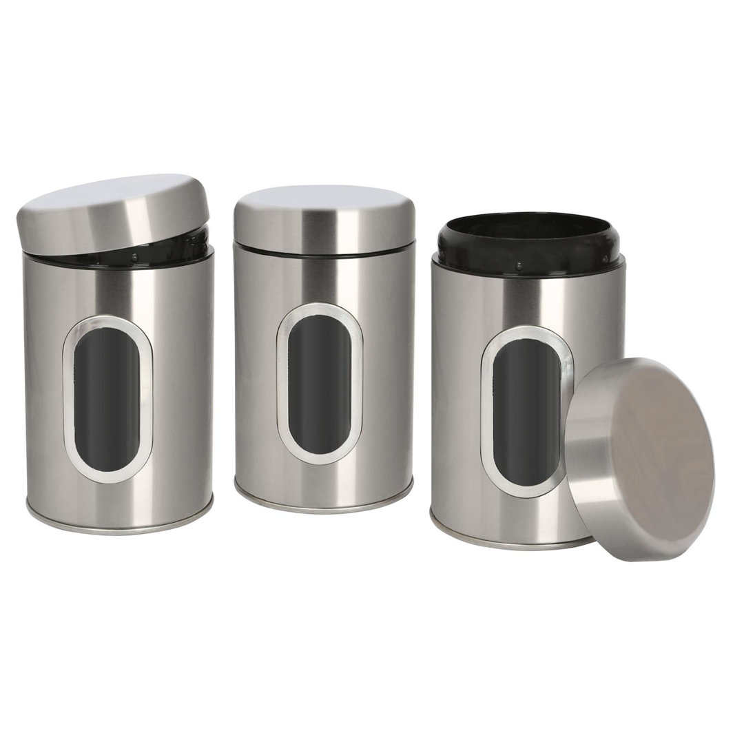 Harbour Housewares - Food Storage Container with Window - Brushed