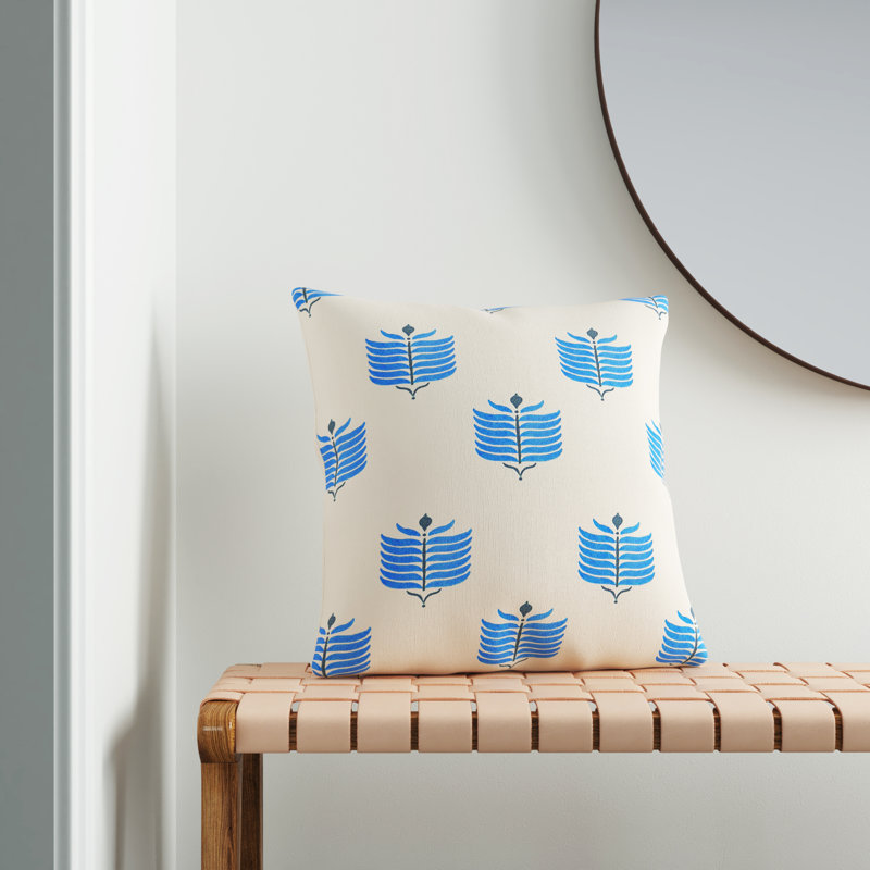 Birgitte Cotton Reversible Throw Pillow, 22" x 22", Pillow Cover Only - No Insert