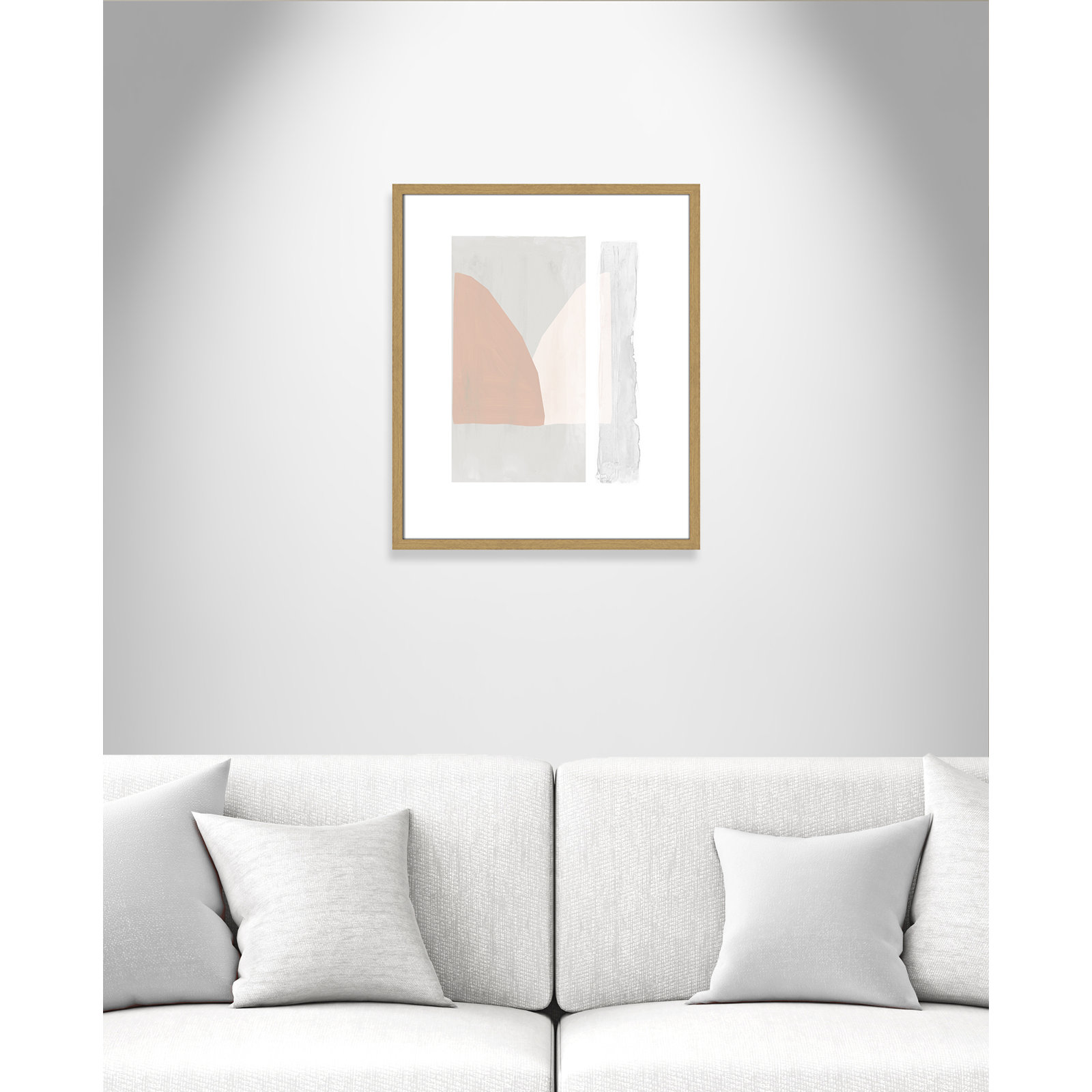 Soft and Light - Painting Print, 25.5" H x 21.5" W x 0.75" D, Beige Wood Framed Paper