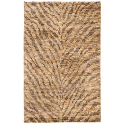 Ferrera Hand-Knotted Natural/Black Area Rug
