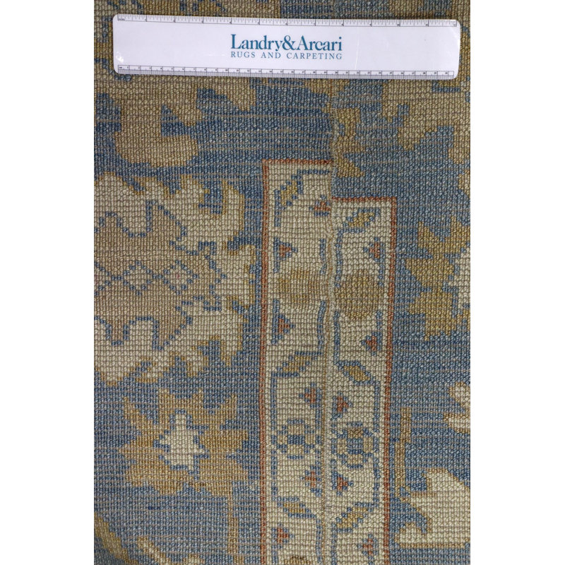 Tapis unique nouvel âge en bleu / ciel / citron 2 pi 6 po x 16 pi Fragment