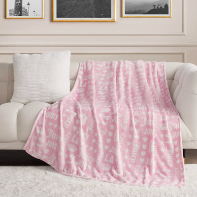 Juicy Couture Words Throw Blankets