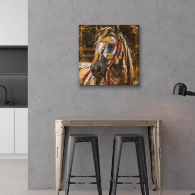 Art mural acrylique Gracie Oaks «War Horse No. 1» par Marta Wiley