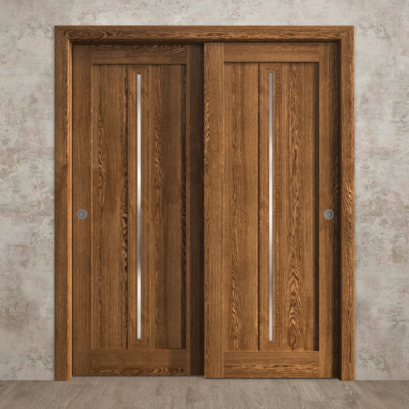 Portes coulissantes pour garde-robe coulissantes | Ego 5014 | Ensemble de quincaillerie Rails | Portes de garde-robe de chambre en bois massif