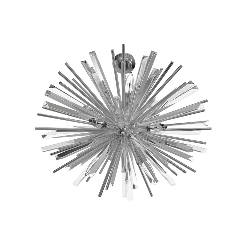 Palisades 10-Light Sputnik Chandelier, Polished Chrome