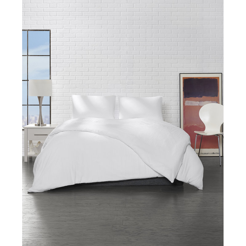 Ensemble de housse de couette en microfibre Home Collection Cozy Touch, Double, Blanc