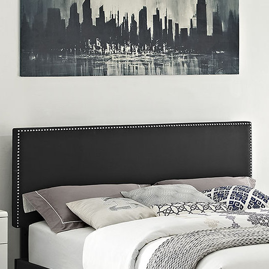 Modway Phoebe Vinyl Headboard, King, Black