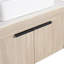 Meuble-lavabo mural en chêne de conception moderne avec lavabo en céramique, porte à fermeture en douceur et rangement KD compact-1234940249