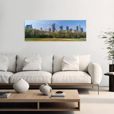 Trees In A Park With Buildings In The Background, Central Park South, Central Park, Manhattan, New York City, New York State, Usa Abstract Contempo...