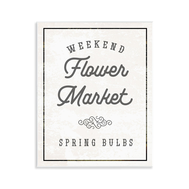 «Flower Market Spring Bulbs», plaque murale par Lil 'Rue