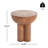Outdoor Patio Three-Legged Wood-Grain Round MGO Side Table