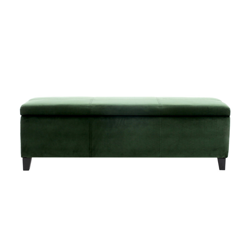 Denali Modern Upholstered Storage Ottoman Bench | Minimalist Design with Hidden Storage & Soft-Close Hinges