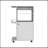1-Shelf Kitchen Cart with Caster White-203581365
