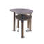 Table basse gigogne moderne avec plateau en placage de chêne