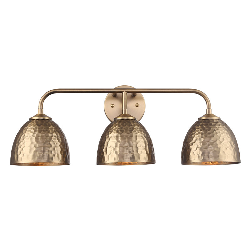 Lesniak 3-Light Bath Vanity in Modern Brass, Gold