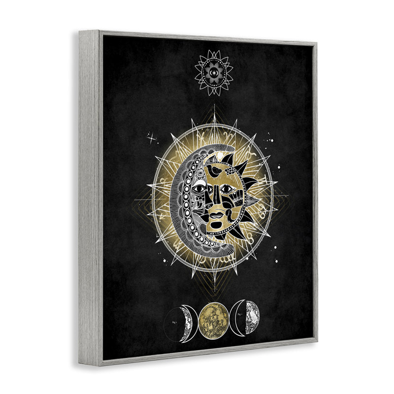  Art lunaire et solaire fractal, estampe numérique par Oliver Jeffries, H 30 po x l 24 po, Estampe numérique Farmhouse