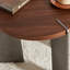 Table basse ronde en bois de noyer-2117330232