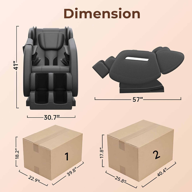 Fauteuil de massage inclinable électrique Favor-MM350, Noir