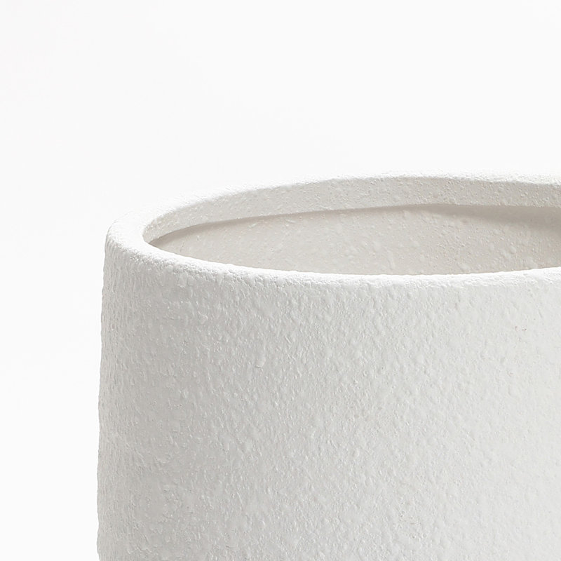 12'' H Minimalist Cylinder Vase, Textured Cylindrical Decorative Vase