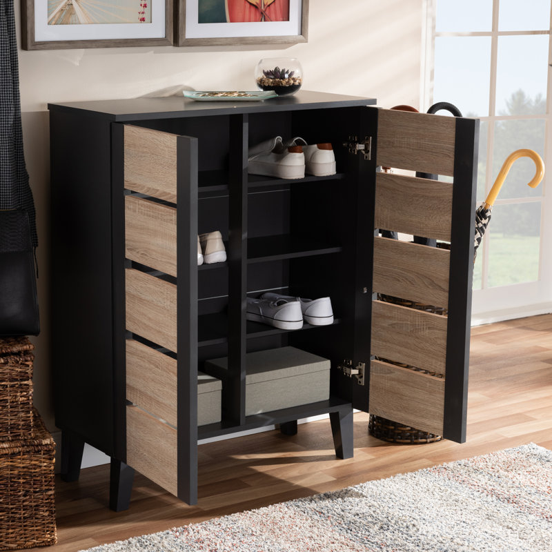 Armoire de rangement pour chaussures 2 portes 8 paires 2 portes