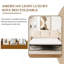 Canapé-lit, canapé-lit avec matelas, canapé-lit modulaire à 2 places de 81,5 po, canapé convertible en lin moderne, mobilier de salon pour petits espaces, appartement, studio, beige