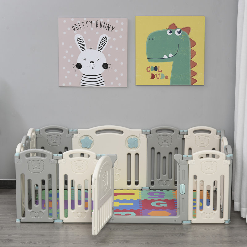 Ensemble de barrière de sécurité pour enfants 16 pièces, H 22,75 po x l 55,5 po x P 52,25 po