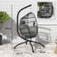 Outsunny Hanging Egg Chair with Folding Basket Thickened Cushion-943443486