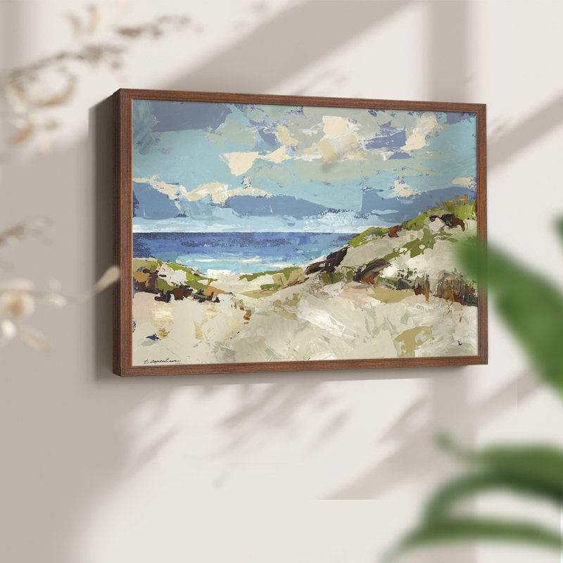 Dunes I - Reproduction encadrée - Restickable, Noyer, H 22 po x l 28 po