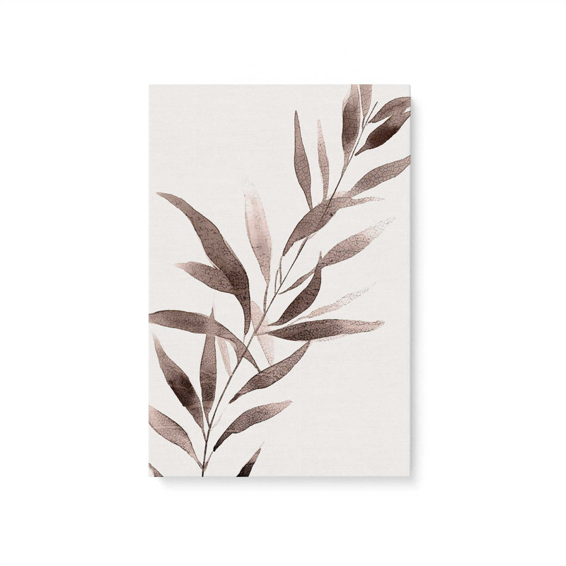 Reproduction sur toile 12 "x 8" monochrome Botanica v5, Toile tendue, H 12 po x l 8 po x P 1,25 po