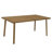 Patio Dining Table Rectangular Table for 6 Aluminum All-Weather for Backyard Garden and Poolside (Brown)-90005384-90005395