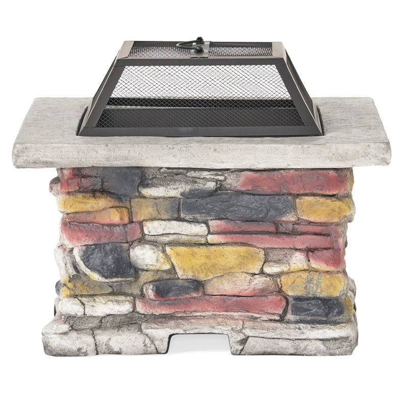 28" Concrete Outdoor Fire Pit Table