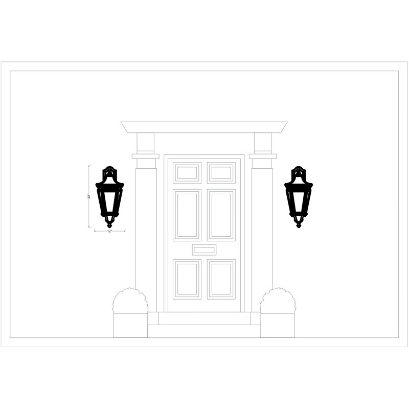 Cotswold Lane Large Lantern from Generation Lighting , Black, Incandescent