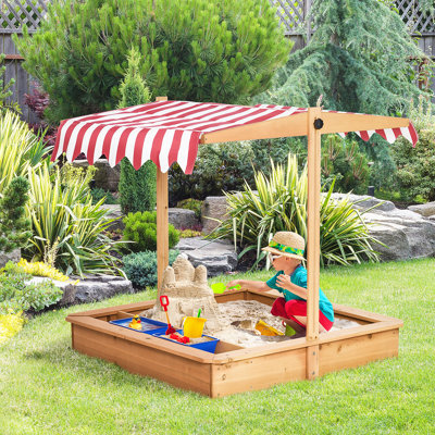 Freeport Park Wetumka 107.5cm x 110cm Square Sandbox with Cover