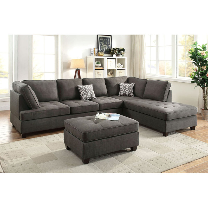Bendon 117" Wide Revolution Performance Fabrics® Reversible Sofa & Chaise