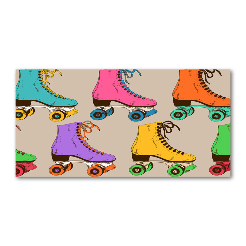 Colourful Roller Skates - Wrapped Canvas Print