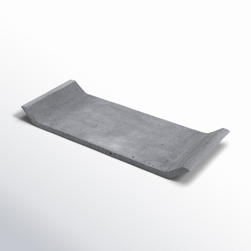Eclipse 12x5 Dark Grey Polystone Decorative Tray